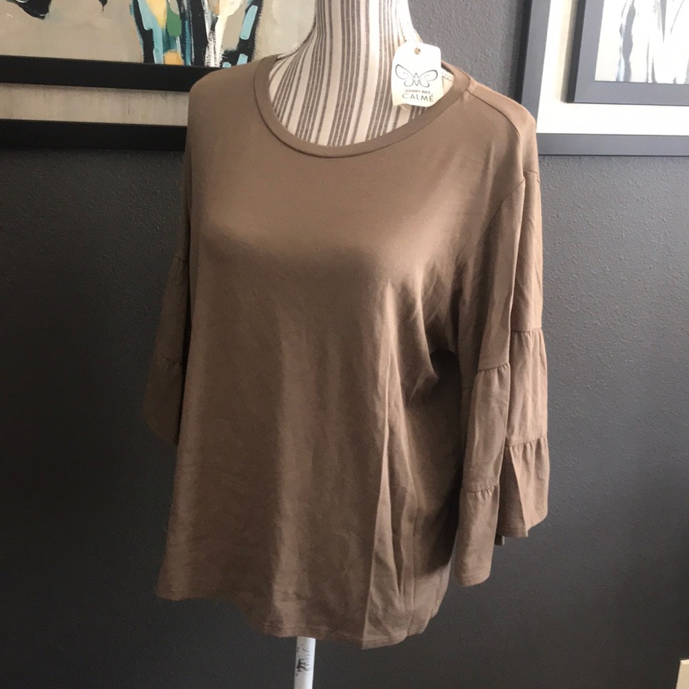 Johnny Was, tiered 3/4 sleeve knit - Picture 6 of 8